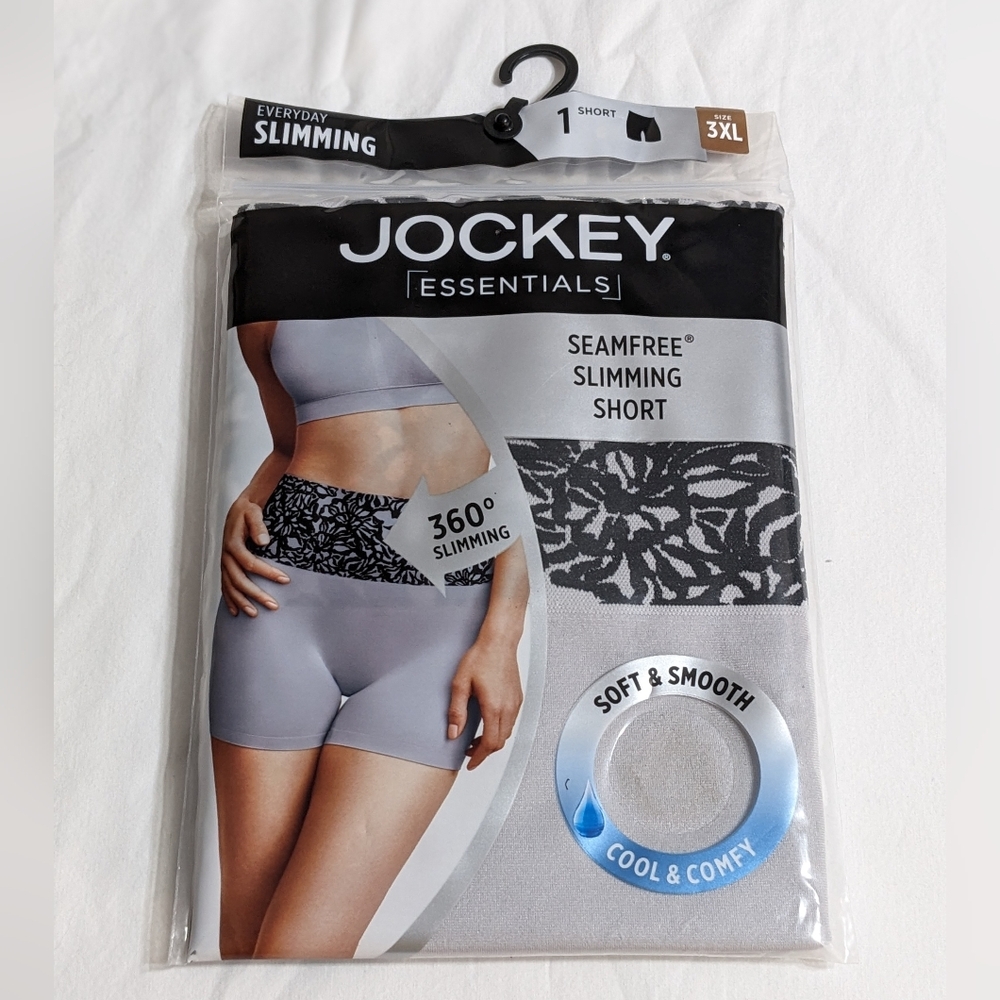Jockey Essentials Women's Seamfree Slimming Shorts, Cooling Shapewear, Size 3XL